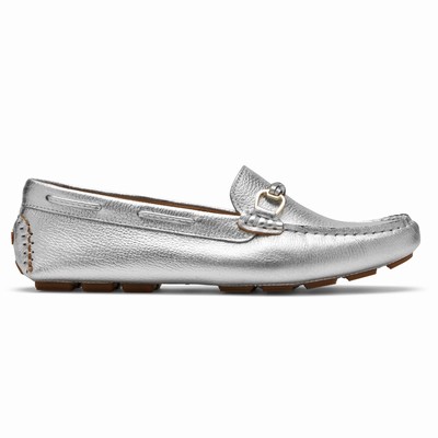 Rockport Bayview Driver Mokassins Damen Silber XEY-890637